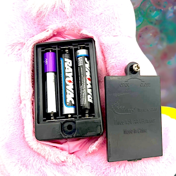 Idea Village Flashlight Friends Pink Unicorn, Bedtime Buddy LED Plush 10” - Picture 6 of 8